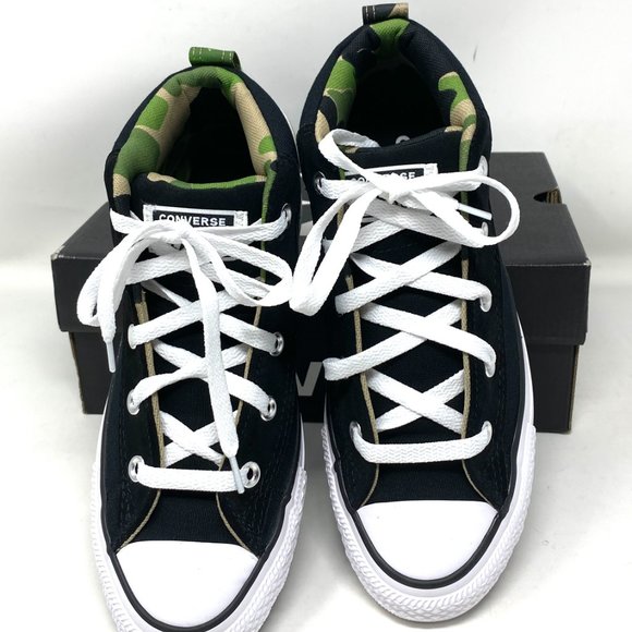 Converse CTAS STREET MID Top Canvas Black Camo Wmn - Picture 3 of 10